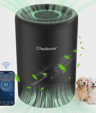 Chuboor PJ08 Luchtreiniger met HEPA Filter, App Bediening & PM2.5 Display voor Huis en Slaapkamer