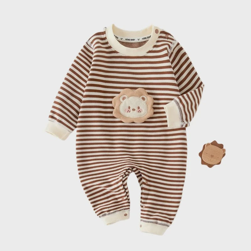 Schattige Unisex Baby Romper met Lange Mouwen - Perfect voor Herfst & Winter