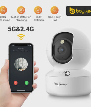 BoyKeep Slimme IP Camera: 3MP Beveiliging, 5G/2.4GHz WiFi, Automatische Tracking & Nachtzicht