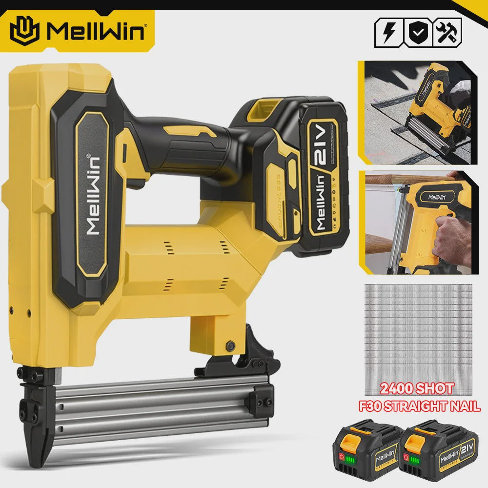MELLWIN Accu Tacker F30/F25/F20/F15/F10 - Draadloze Elektrische Nagelpistool voor Makita 18V Batterij
