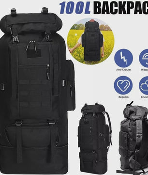 100L Outdoor Kampeerrugzak - Grote Capaciteit Reistas voor Mannen & Vrouwen