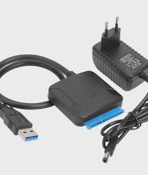 SATA naar USB 3.0 Adapter Kabel voor 3.5/2.5 inch HDD/SSD - Ondersteunt UASP & 12V Voeding