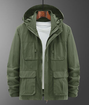 Herfst Winter Heren Casual Outdoor Jas met Capuchon - Plus Size