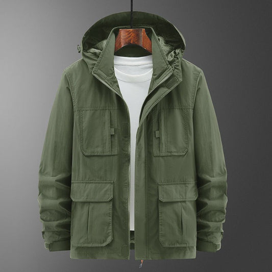 Herfst Winter Heren Casual Outdoor Jas met Capuchon - Plus Size