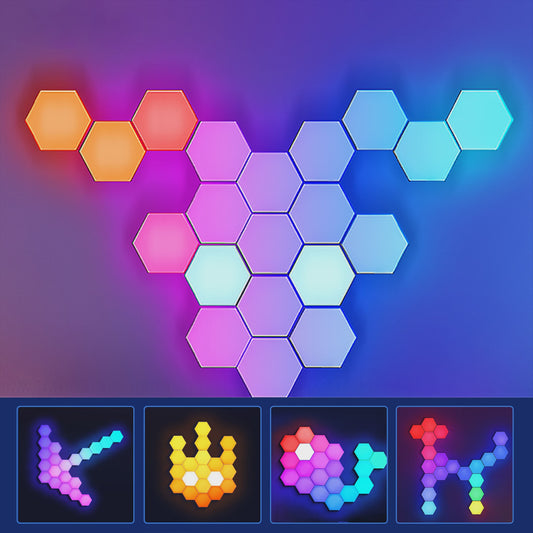 Modulaire Hexagon LED Wandlampen - RGB, Muziek Sync, App Bediening & USB
