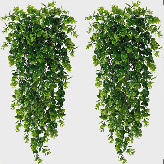 Kunst Hangplant Eucalyptus - UV-bestendig Plastic Groen voor Binnen & Buiten Decoratie