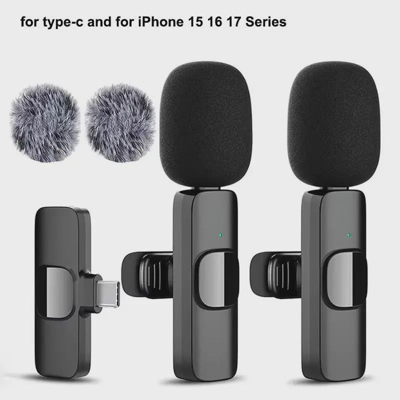 Draadloze Lavalier Microfoon voor iPhone, Android & PC - Plug & Play Mini Microfoon