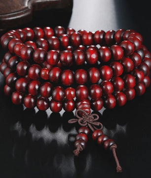 Natuurlijke Sandelhout Gebedskralen Armband - 108 Kralen voor Meditatie & Mannen/Vrouwen
