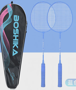 Set van 2 Badmintonrackets Blauw - Macaron Kleur, Foam Grip, Ideaal voor Beginners & Volwassenen
