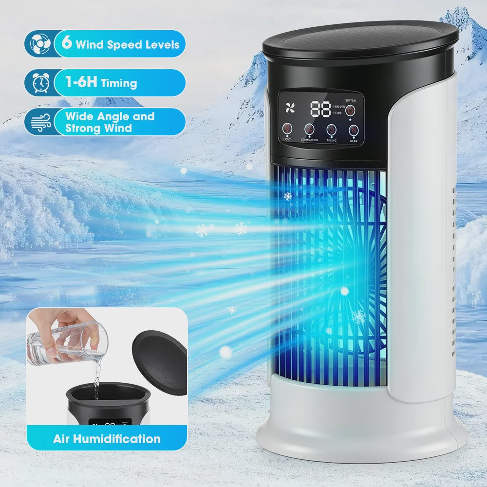 Draagbare Mini Airco met Waterkoeling & USB - Verkoel en Bevochtig
