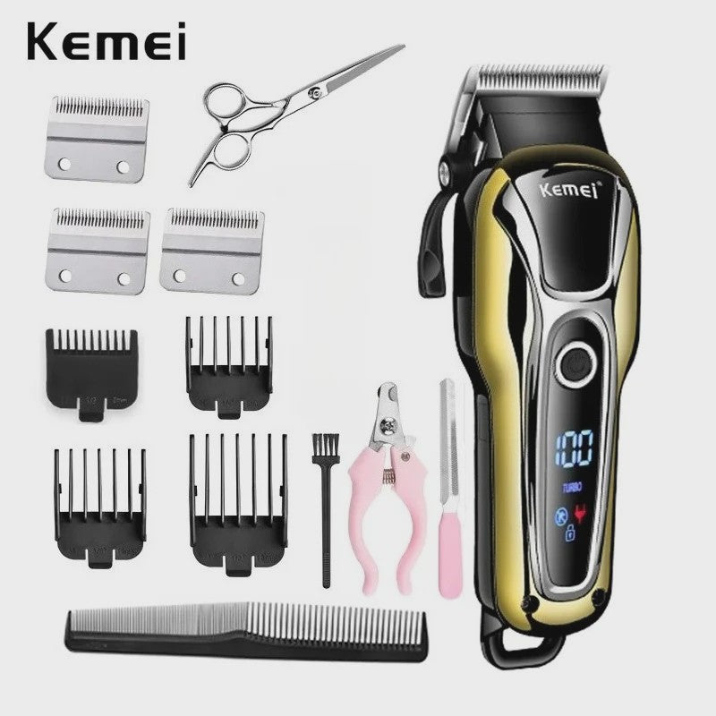 Kemei KM-1990 Professionele Oplaadbare Trimmer voor Huisdieren - Honden & Katten