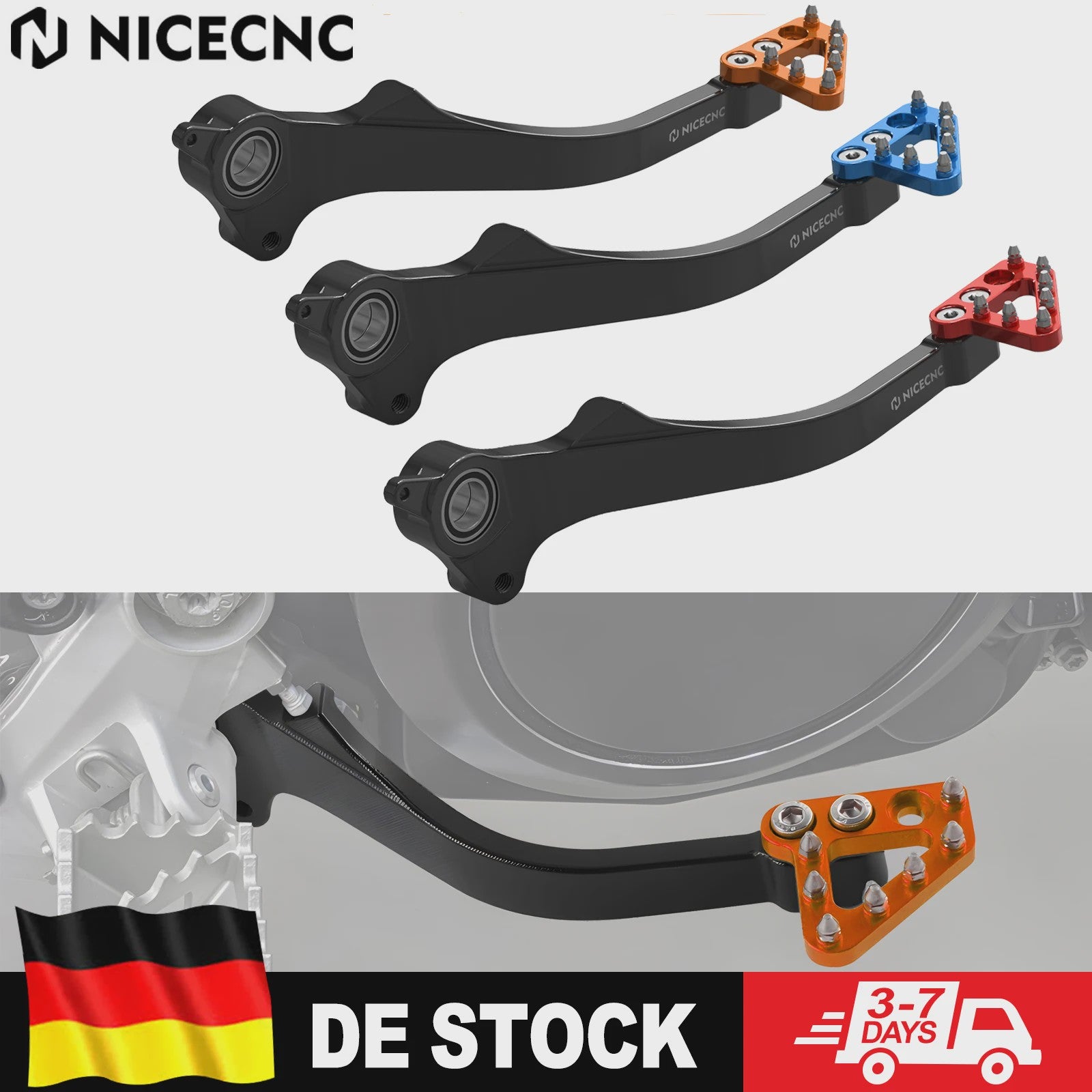 CNC Rempedaal Lever voor KTM 690 Enduro R/SMC R, Husqvarna 701 & GasGas 700