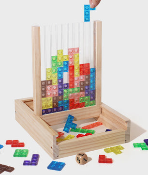 3D Transparant Tetris Puzzel - Logisch Denkspel voor Kinderen en Volwassenen