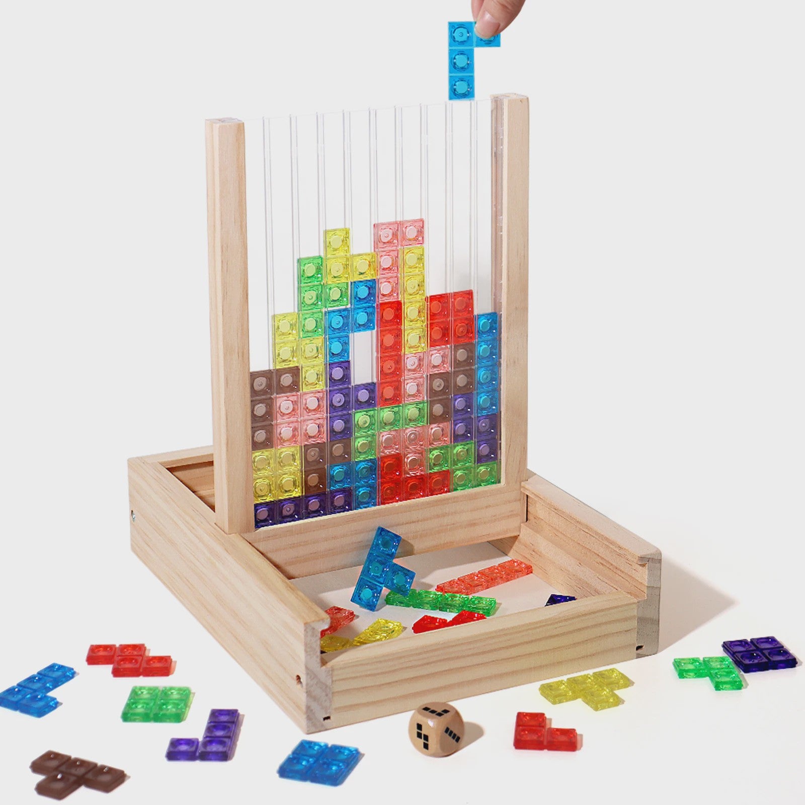 3D Transparant Tetris Puzzel - Logisch Denkspel voor Kinderen en Volwassenen
