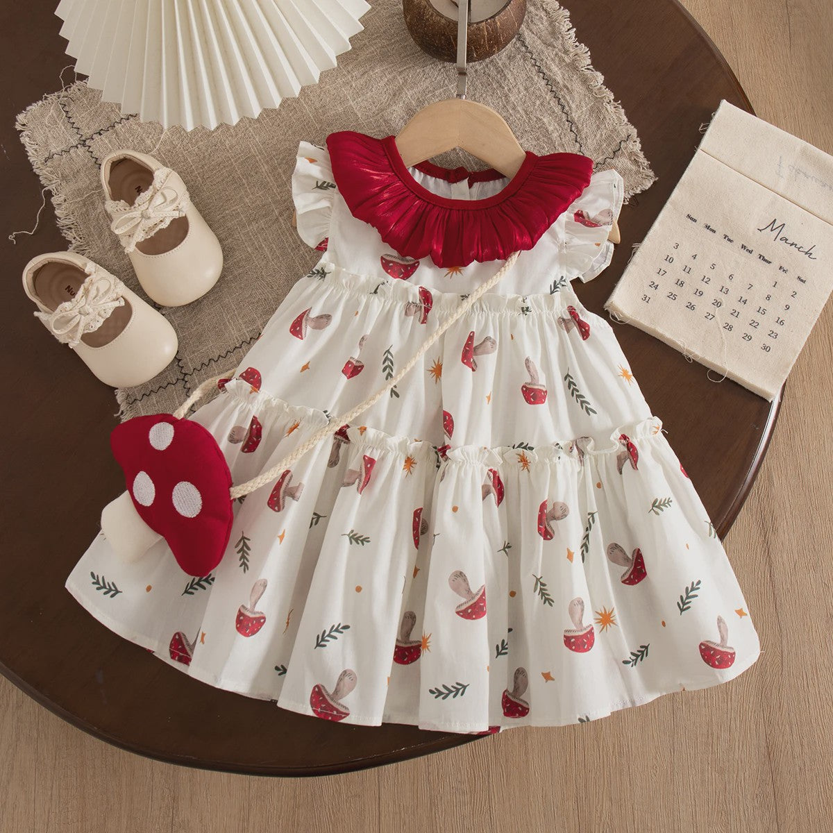 Zomerjurkjes Meisjes Katoen Sleeveless met Schattige Print - Perfect voor Strand & Spelen