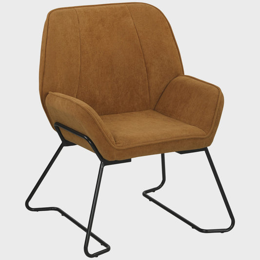 Moderne Lounge Stoel met Velvet Bekleding en Metalen Poten - Comfortabel Lezen en Ontspannen