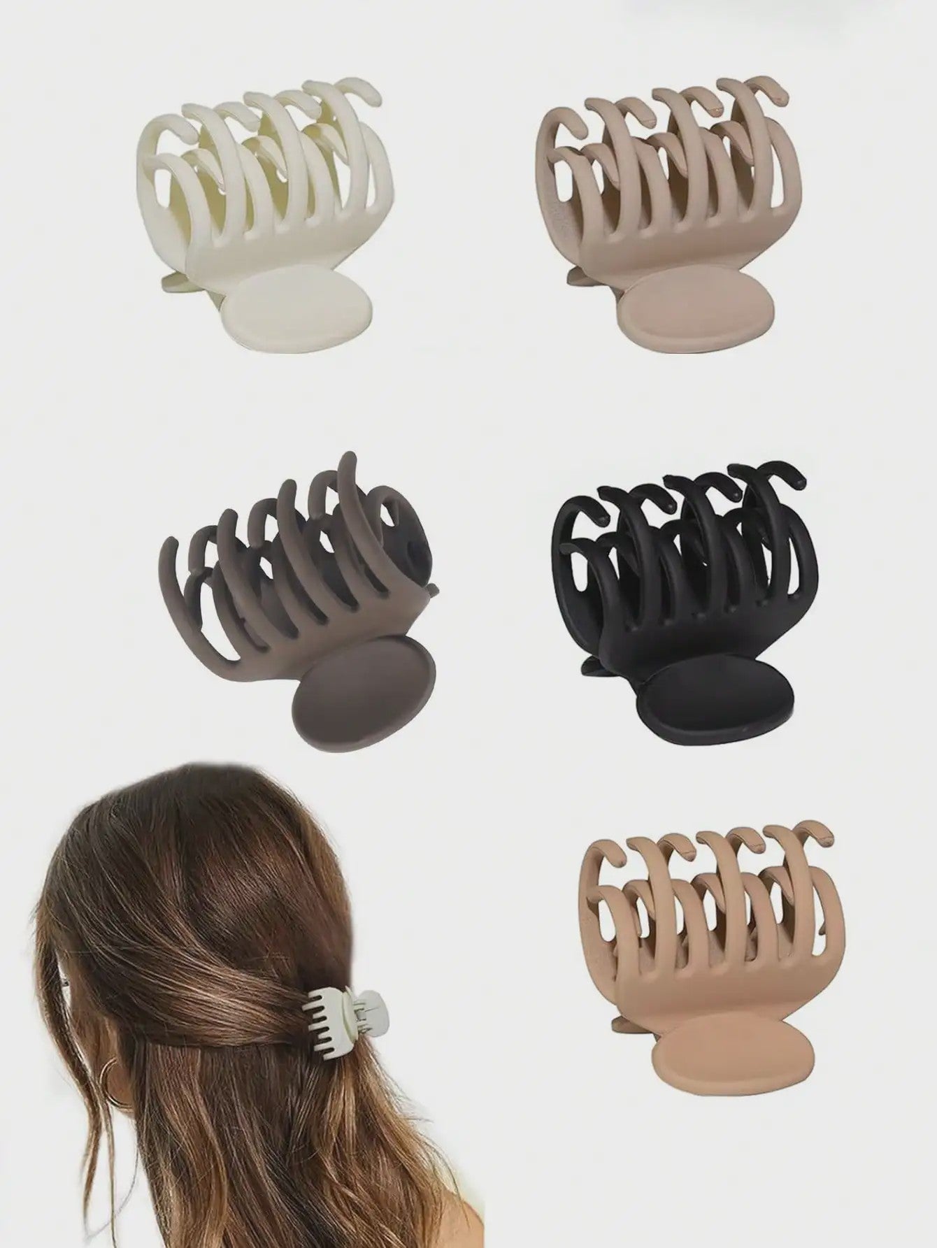 Set van 3 of 12 Matte Mini Klipjes voor Dun Haar - 4 cm - Antislip Haaraccessoires