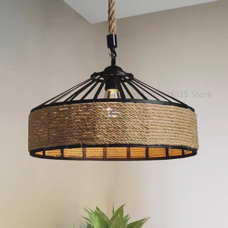 Industriële Touw Hanglamp - Retro Sfeer voor Eetkamer & Woonkamer