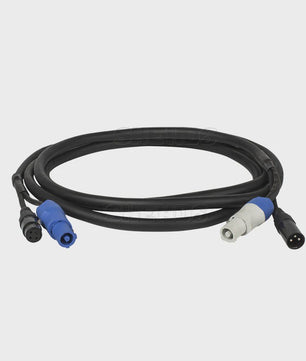 Combinatie DMX Powercon Kabel 3m/2m - Stroom & Lichtsturing voor Podium & DJ