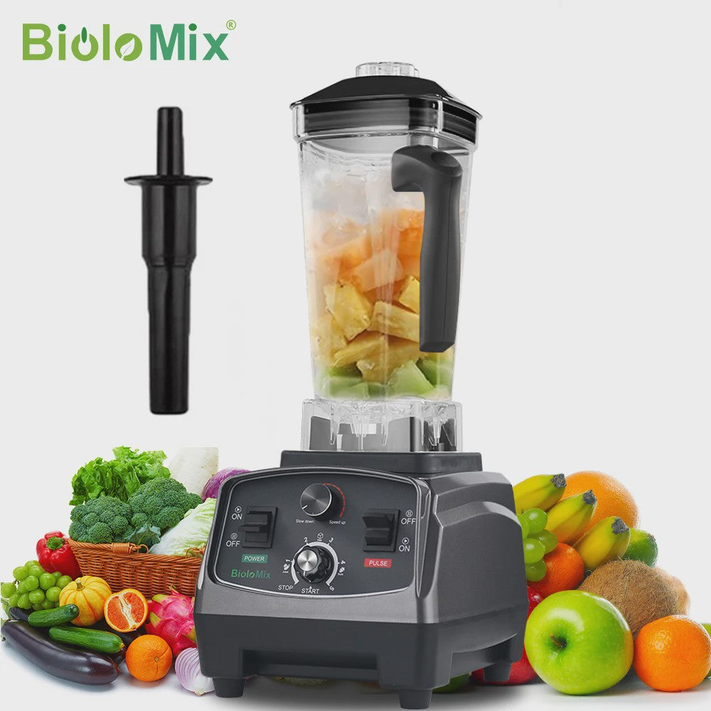 BioloMix 2200W Krachtige Blender met Timer & 2L BPA-vrije Kan - Heavy Duty Mixer