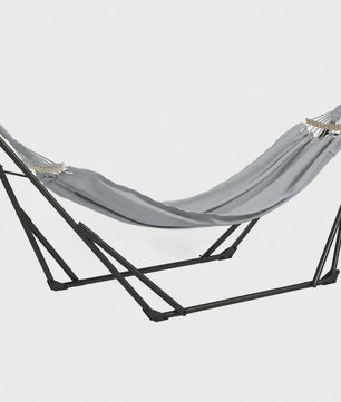 Outsunny 2-in-1 Stalen Hangmat & Hangstoel Standaard - Opvouwbaar, Draagbaar met Tas, 120 kg