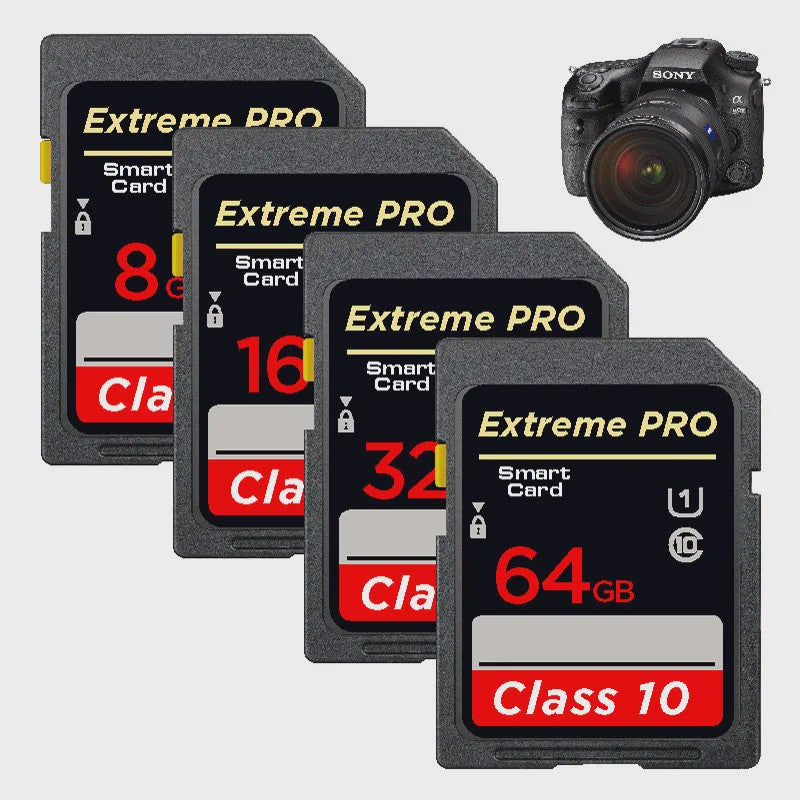 Snelle Class 10 SD Kaarten - 8GB tot 256GB - Ideaal voor Camera's en Opslag