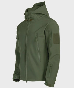 2024 New Fashionable Shark Skin Soft Shell Jacket Men's Tactical Windproof Waterproof Jacket Men's Jacket Hooded Jacket
