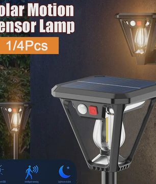 Zonne-energie Tuinlamp met Bewegingssensor - Waterdicht & Dubbel Gebruik (Paal of Muur)