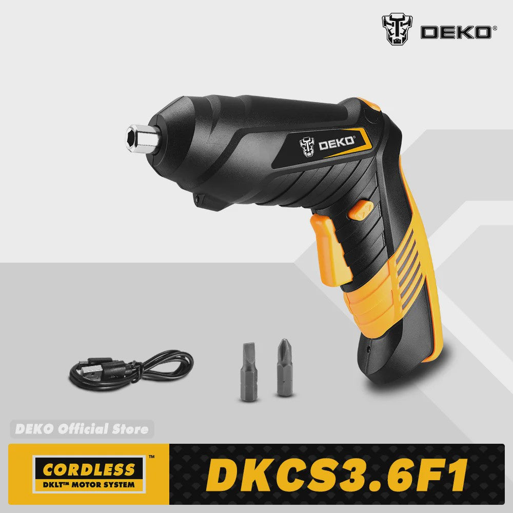 DEKO DKCS3.6F1 Accu Schroefmachine - Draaibaar Handvat & LED Verlichting