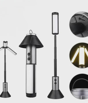 Multifunctionele Campinglamp & Zaklamp 2-in-1, USB Oplaadbaar met Haak