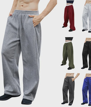 Herfst/Winter Heren Broek - Losse Pasvorm, Elastische Tailleband & Zakken