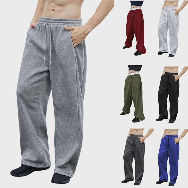 Herfst/Winter Heren Broek - Losse Pasvorm, Elastische Tailleband & Zakken