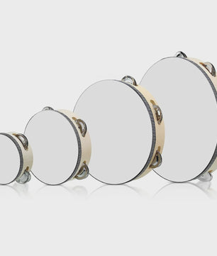 Miwayer Houten Tamboerijn met Metalen Schelletjes - 4 t/m 10 Inch