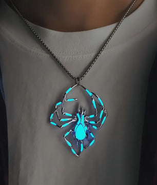 Glow-in-the-Dark Spider Hanger Ketting - Luminous Halloween Sieraden voor Mannen & Vrouwen