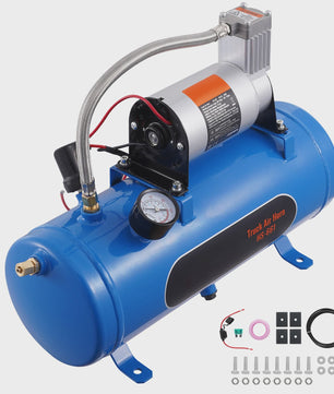 12V Luchtcompressor met Tank (3/6L) - Krachtig voor Trein Hoorn & Banden Oppompen (120psi)