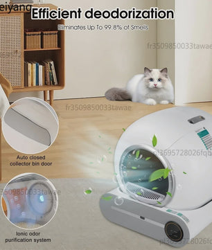 65L Slimme Zelfreinigende Kattenbak - Automatisch, App Gestuurd & Geurloos