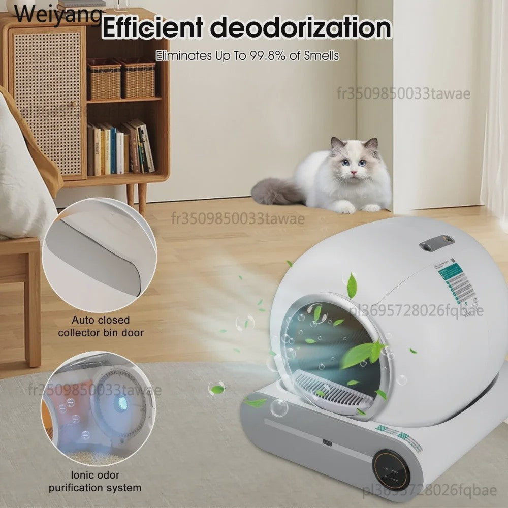 65L Slimme Zelfreinigende Kattenbak - Automatisch, App Gestuurd & Geurloos