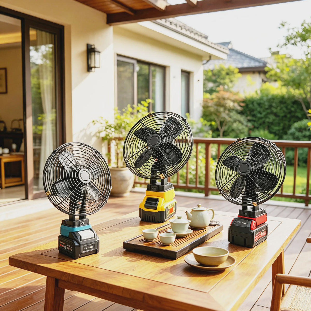 Krachtige 18V Accu Ventilator - Metaal, Camping & Buiten Gebruik - Compatibel met Makita, Dewalt, Milwaukee