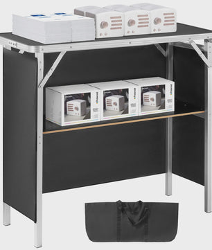 Klapbare Bar Tafel - Draagbare Promotietafel met Opbergplank en Hoes voor Evenementen & Feesten