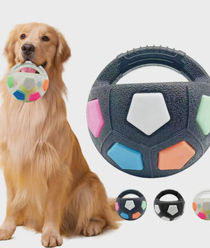 Honden Voetbal Speelgoed met Handvat - Piepend, Drijvend & Duurzaam voor Trekspelletjes