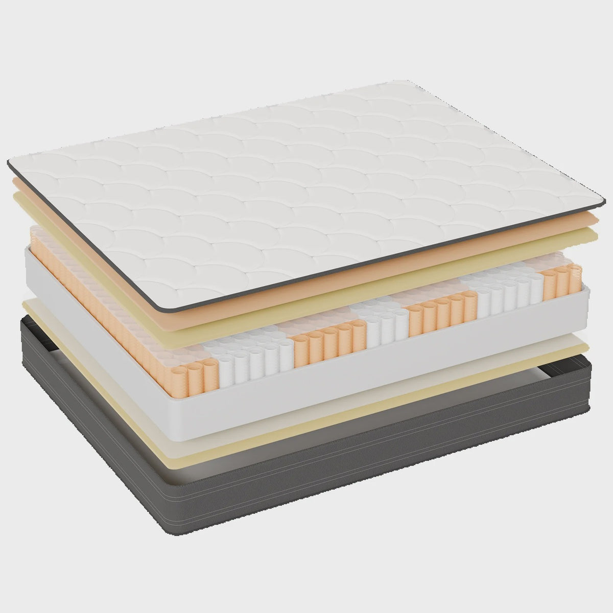 Pocketvering Matras 90/140/160/180x200cm - 22cm Dik, 7-Zoons Comfortschuim & Stevige Ondersteuning