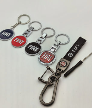 FIAT Autosleutelhanger met Logo - Stijlvolle Sleutelhanger voor Diverse Fiat Modellen