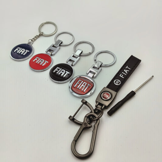 FIAT Autosleutelhanger met Logo - Stijlvolle Sleutelhanger voor Diverse Fiat Modellen