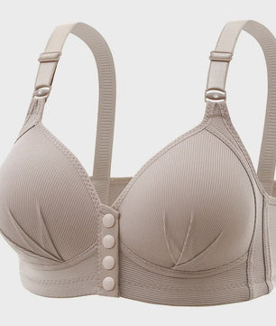 Comfortabele Push-Up Bh met Voorsluiting en Verstelbare Bandjes - Grote Maten