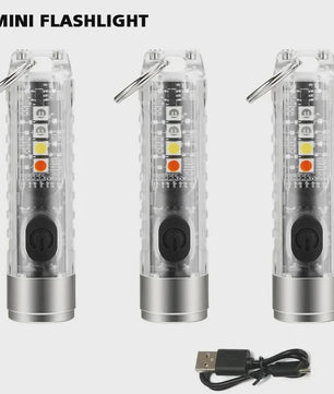 Compacte Mini Zaklamp met Type-C Opladen, Magnetisch & Waterdicht