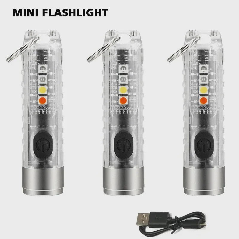 Compacte Mini Zaklamp met Type-C Opladen, Magnetisch & Waterdicht