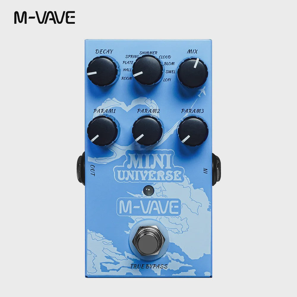 M-VAVE Mini Universe Gitaar Effectpedaal - Digitale Reverb met 9 Tones