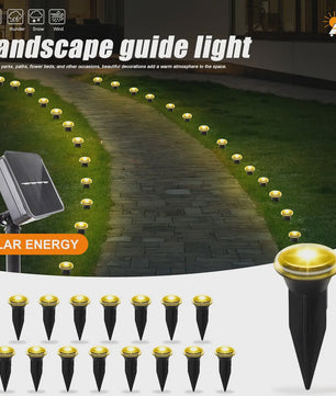 Solar LED Tuinpad Verlichting - Waterdicht & 8 Modi - Sfeervolle Buitenlamp