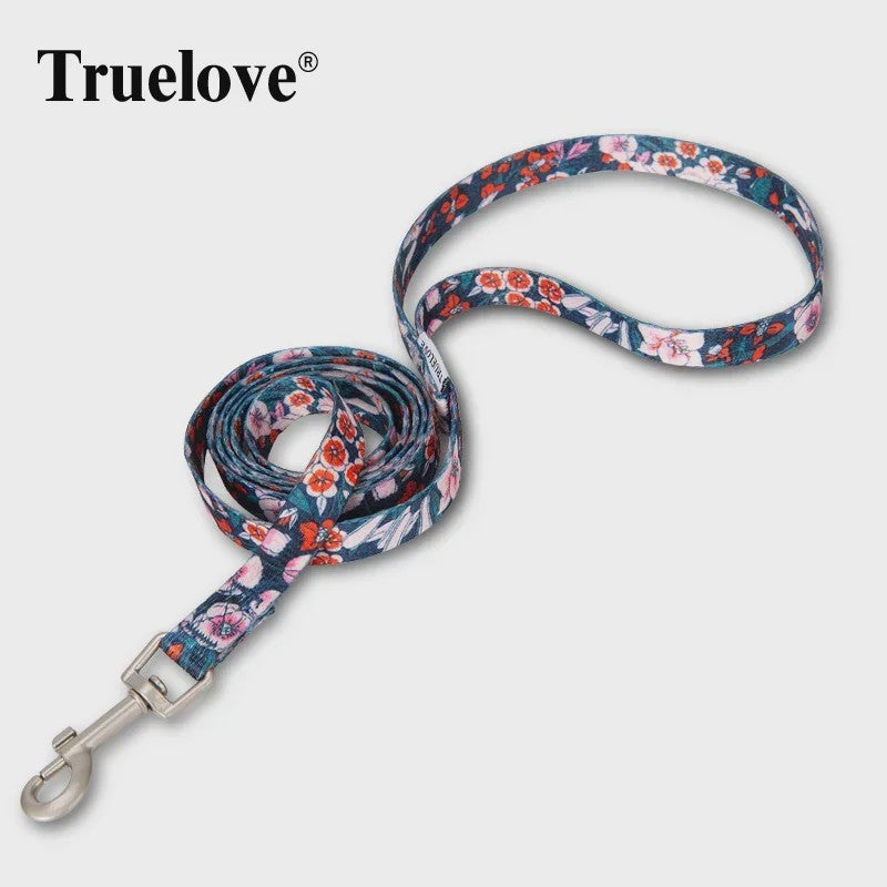Truelove Hondenlijn Polyester Bloemenprint - Lichtgewicht & Duurzaam voor Training en Wandelen