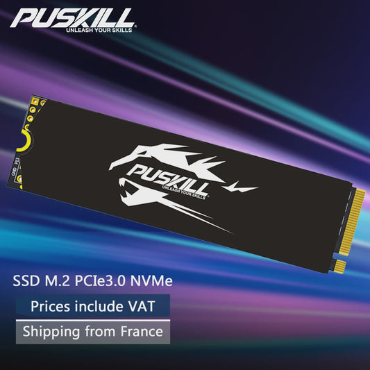 PUSKILL PCIe NVMe M.2 SSD 2280 - Snelle Interne Solid State Drive voor Laptop & Desktop (128GB - 1TB)